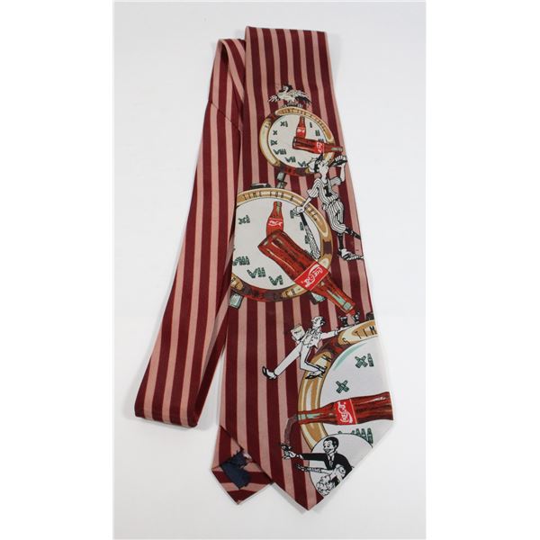 #799 VINTAGE MEN'S COCA COLA TIE WCOCA-COLA LABEL