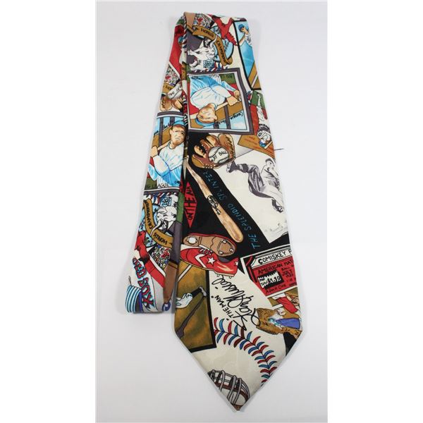 #802 VINTAGE MEN'S TIE BASEBALL THEME 1991 BY