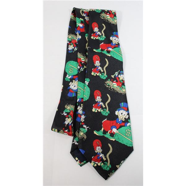 #808 VINTAGE MEN'S TIE WALT DISNEY SCROOGE MCDUCK