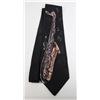 Image 1 : #811 VINTAGE MEN'S TIE SAXOPHONE MUSIC DESIGN