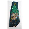 Image 1 : #818 VINTAGE MEN'S TIE CHRISTMAS TREE SCENE W/TAG