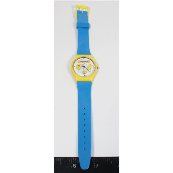 #850 THE SIMPSONS BUTTERFINGER WATCH 1990 JAPAN