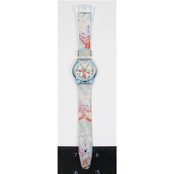 #856 SKIING BUNNY WRISTWATCH BY SILEX QUARTZ