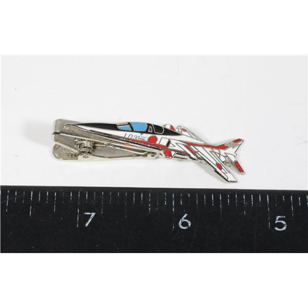 #873 VINTAGE JAPANESE MILITARY JET TIE CLIP 1900'S