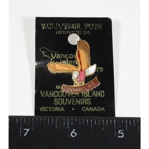 #876 COOMBS BC VANCOUVER ISLAND PIN ON TAG
