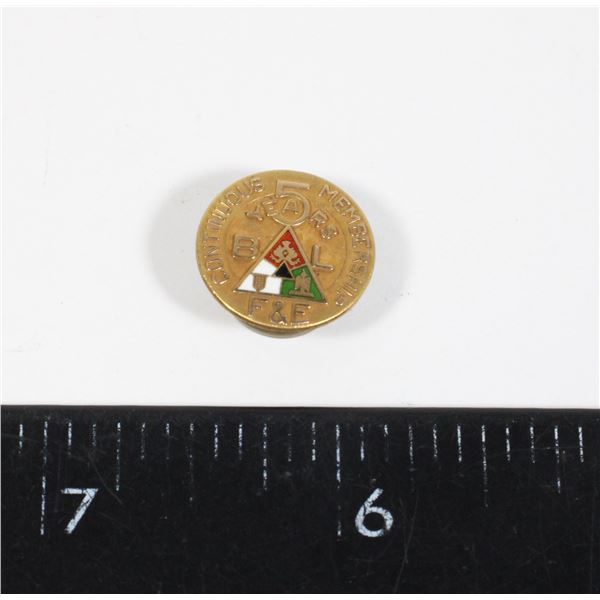 #882 GOLD FILLED PIN BROTHERHOOD OF LOCOMOTIVE