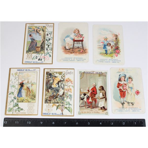 #888 LOT OF 1800'S FRENCH CHOCOLATE IBLED CARDS