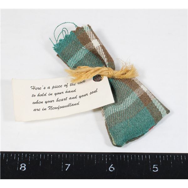 #891 NOVELTY NEWFOUNDLAND ROCK IN BAG W/ TAG