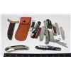 Image 1 : #895 ASSORTED KNIFE SCABBARD LOT POCKET KNIVES