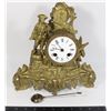 Image 1 : #905 ANTIQUE METAL CLOCK FRENCH DESIGN 1900'S