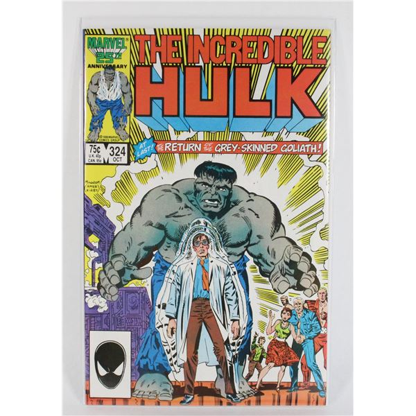 #969 MARVEL COMICS INCREDIBLE HULK #324 OCT 1986