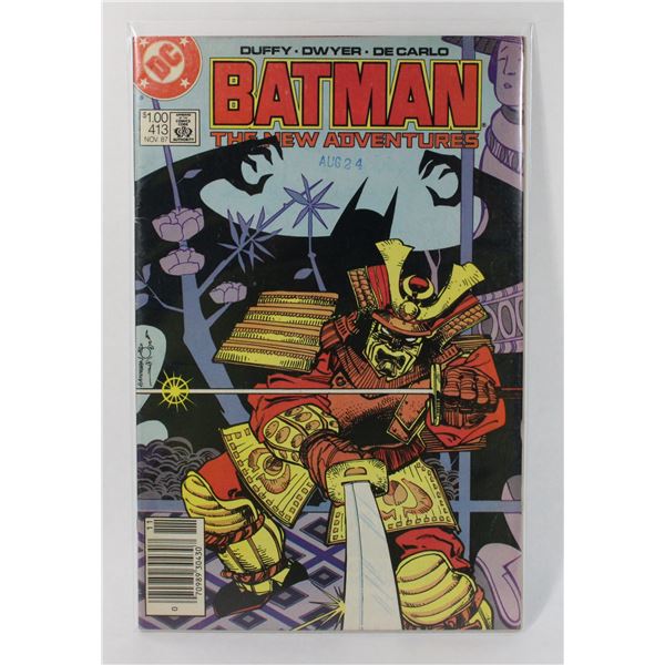 #1001 DC COMICS BATMAN NEW ADVENTURES #413 1987