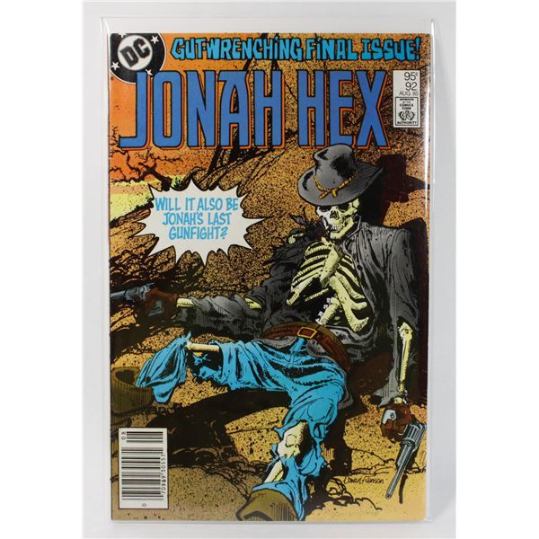 #1021 DETECTIVE COMICS JONAH HEX #92 AUGUST 1985