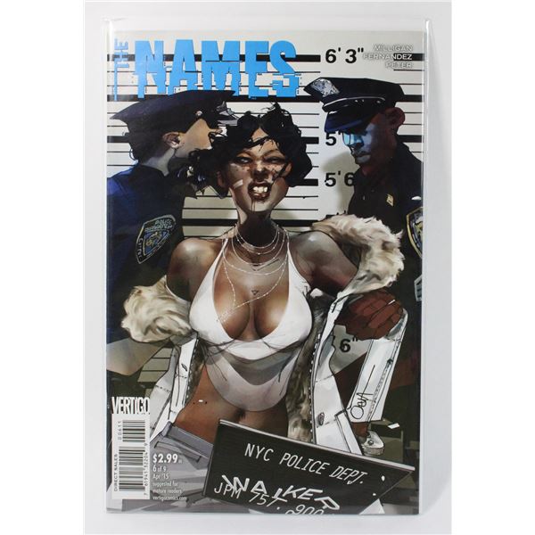 #1076 VERTIGO COMICS THE NAMES #6 APRIL 2015