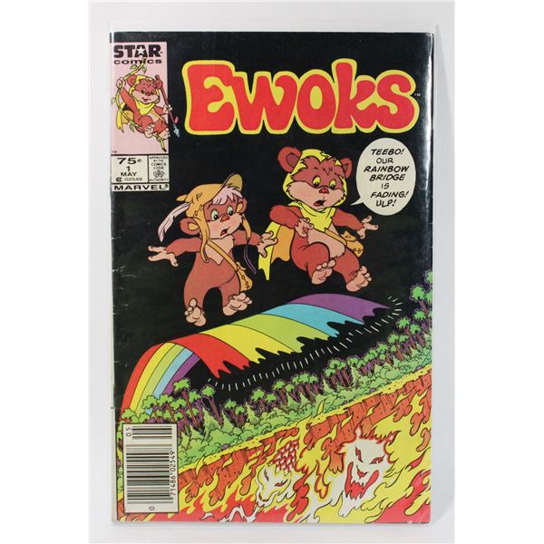 #1082 STAR COMICS STAR WARS EWOKS #1 MAY 1985 WORN