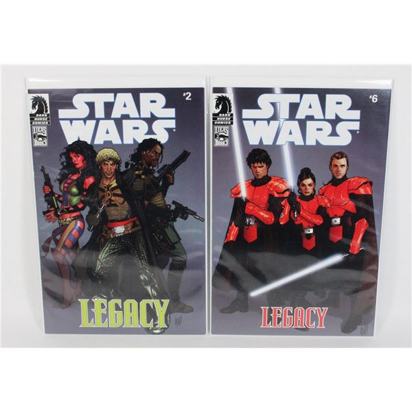 #1136 DARK HORSE COMICS STAR WARS LEGACY #2 + #6