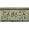 Image 2 : #19A 1954 CANADA $20 TWENTY DOLLAR BILL QE II