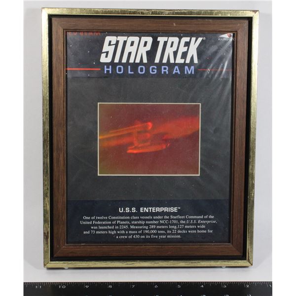 #435A STAR TREK HOLOGRAM FRAMED USS ENTERPRISE