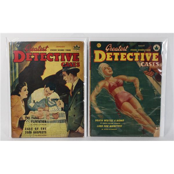 GREATEST DETECTIVE CASES JANUARY 1946 WORN, AND
