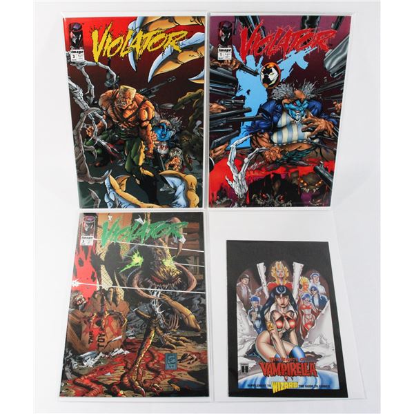 IMAGE COMICS VIOLATOR #1-#3 MAY 1994 SPAWN, AND