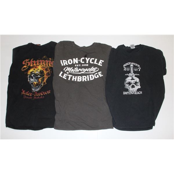 LOT OF 3 MEN'S FASHION BIKER MOTORCYCLE CLOTHING