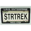Image 1 : #435L STAR TREK LICENSE PLATE W/ USS ENTERPRISE