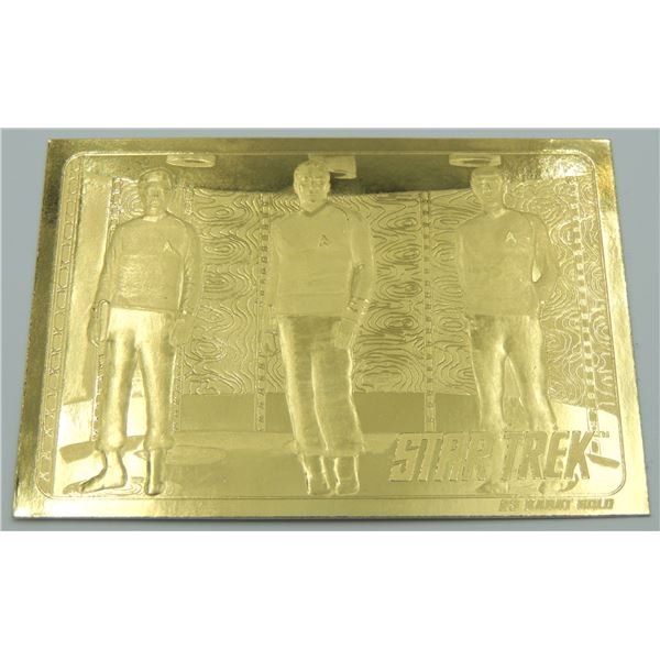 #435R 23 KARAT GOLD LEAF STAR TREK TRADING CARD