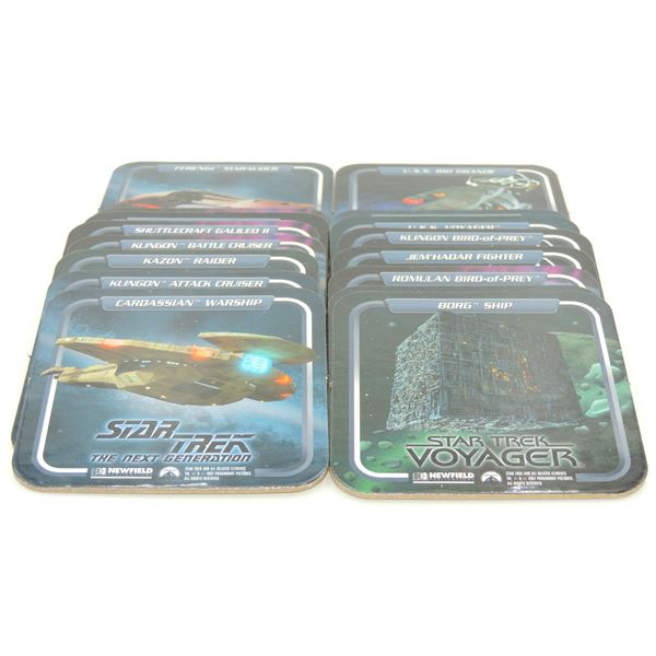 #435T LOT OF 16 STAR TREK DRINK COASTERS 1997 INC
