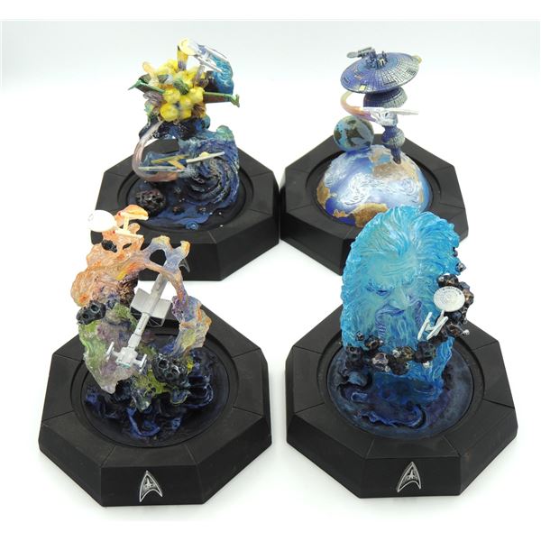 #435Z FRANKLIN MINT STAR TREK LOT OF 4 GLOBES 1996