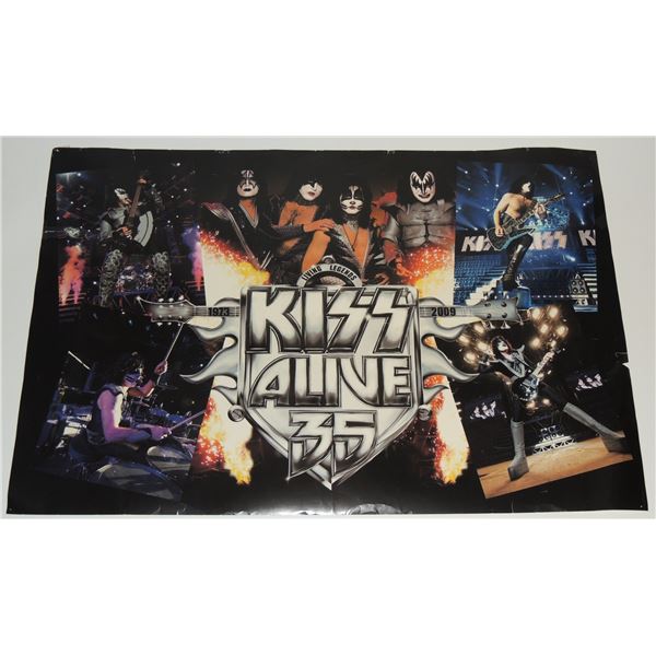 #716F  2008 KISS ALIVE 35 VINTAGE POSTER WORN