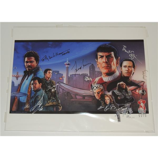 #2C SIGNED PRINT STAR TREK STAR WARS SPOCK LANDO