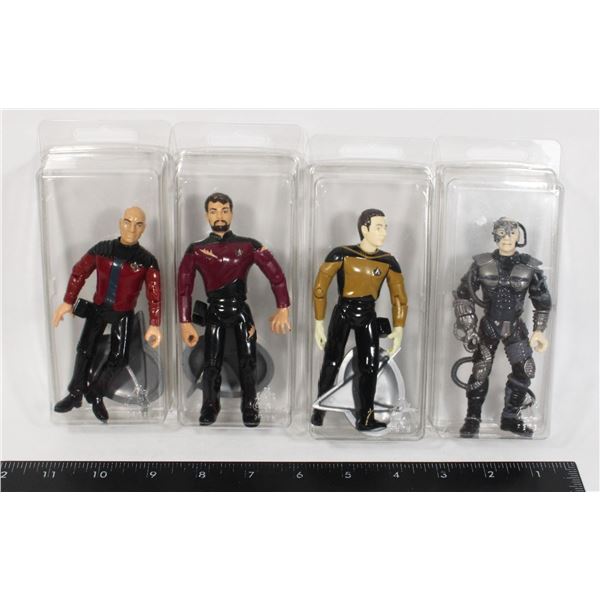 LOT 4 PLAYMATES STAR TREK TNG ACTION FIGURES