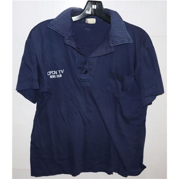 VINTAGE COLLARED SHIRT CFCN TV NEWS FILM