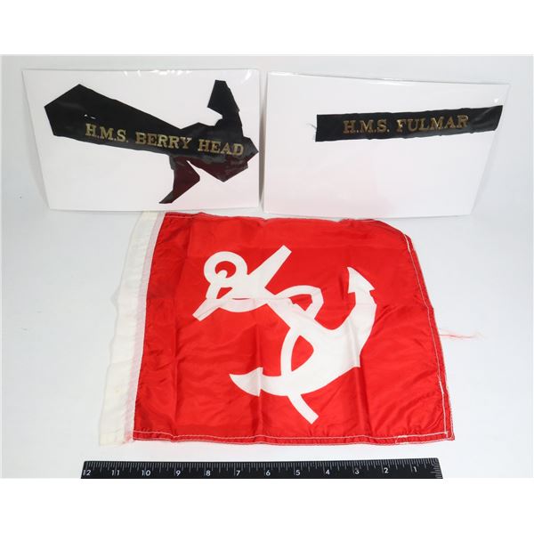 MINIATURE NAVAL FLAG ANCHOR NYLON SOLD WITH