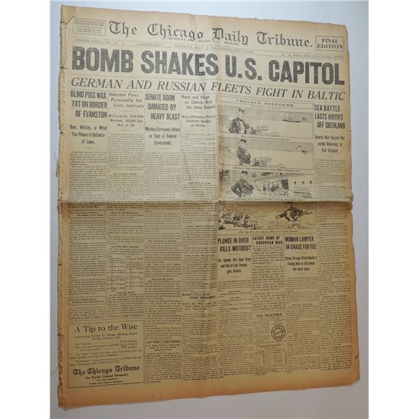 WW1 NEWSPAPER CHICAGO USA JULY 3RD 1915