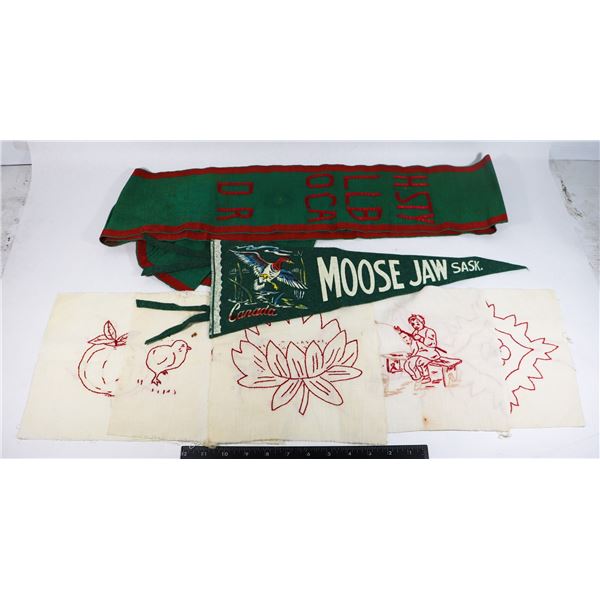 LOT OF 5 VINTAGE STITCHING PATTERNS SOLD WITH