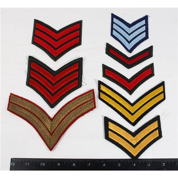 LOT ASSORTED MILITARY CHEVRON INSIGNIA