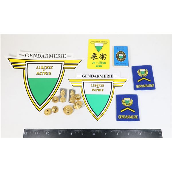 EUROPEAN POLICE GENDARMERIE LOT BUTTONS
