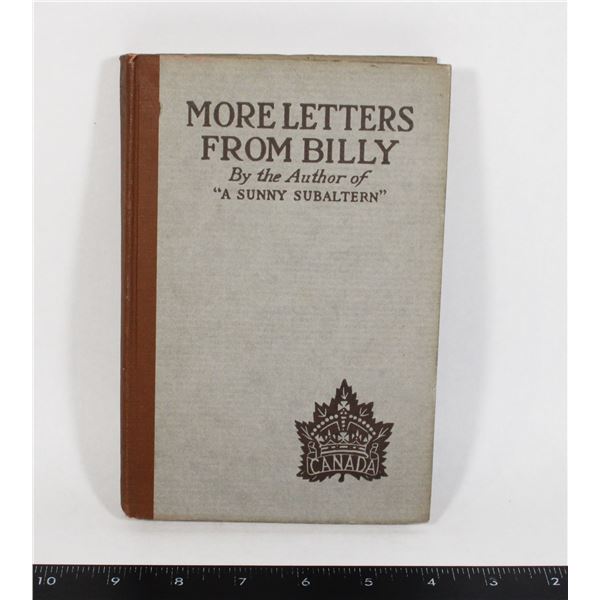 WW1 CEF MORE LETTERS FROM BILLY BOOK