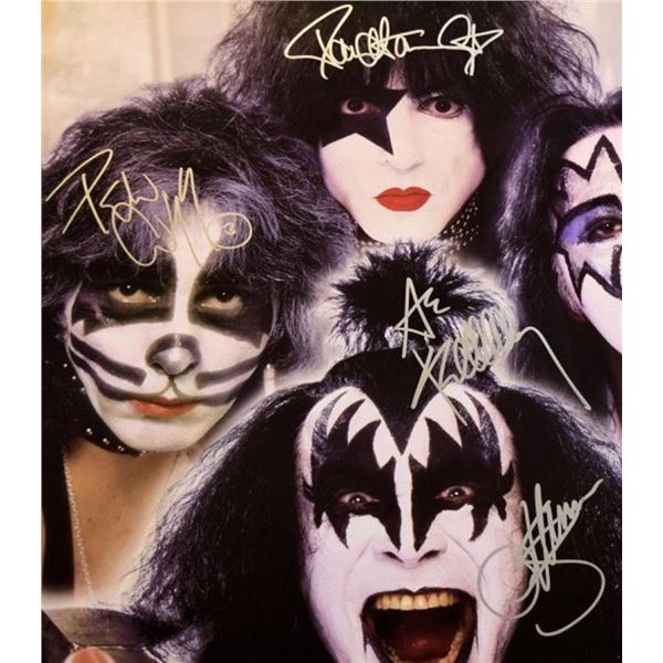 Kiss signed album insert poster