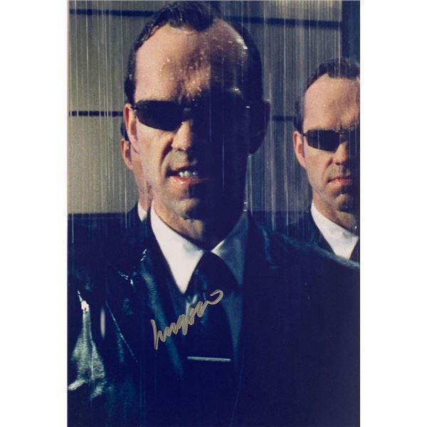 The Matrix Hugo Weaving facsimile signed movie photo