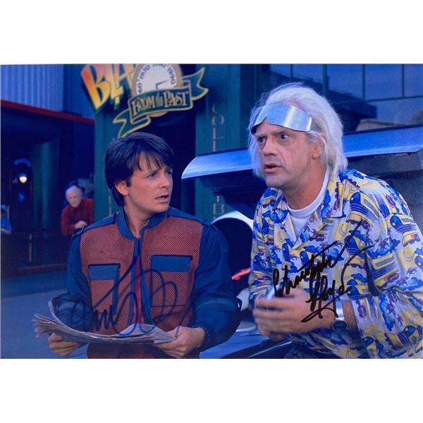 Back to the Future cast facsimile signed  movie photo