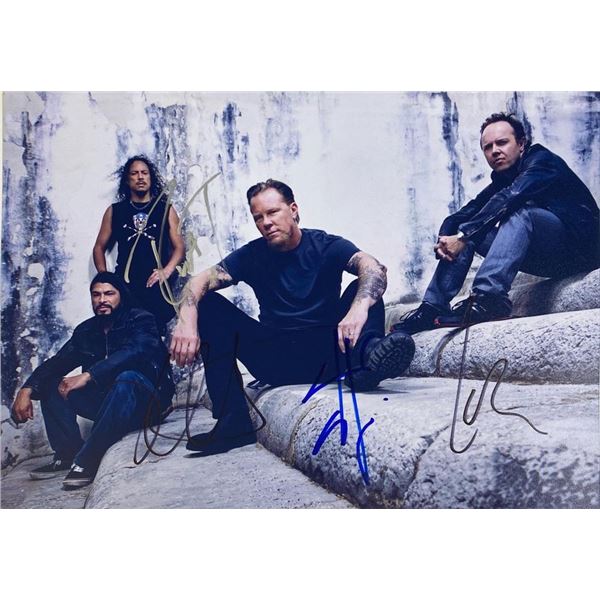 Metallica facsimile band signed photo