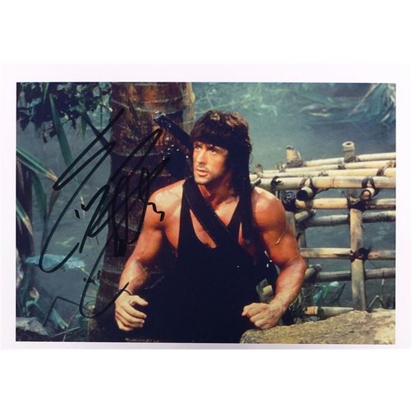 Rambo Sylvester Stallone facsimile signed movie photo