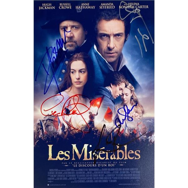 Les Miserables cast facsimile signed  movie photo
