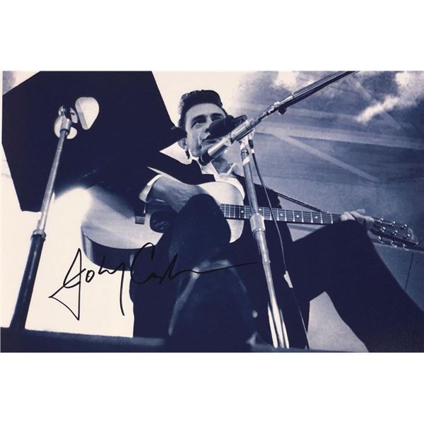 Johnny Cash facsimile signed photo