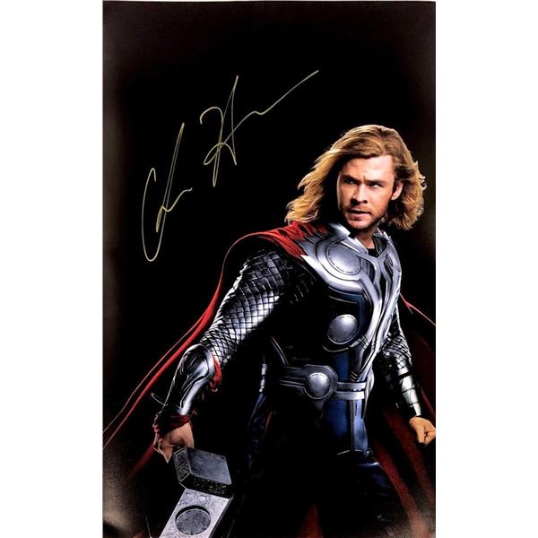 Thor Chris Hemsworth facsimile signed movie photo