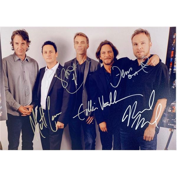 Pearl Jam band signed photo