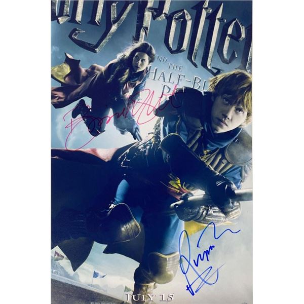 Harry Potter and the Half-Blood Prince Rupert Grint and Bonnie Wright facsimile signed  movie photo