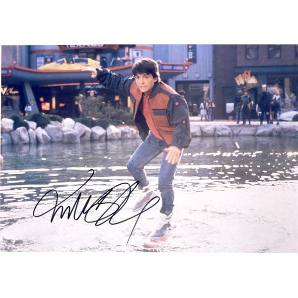 Back to the Future Michael J. Fox facsimile signed movie photo